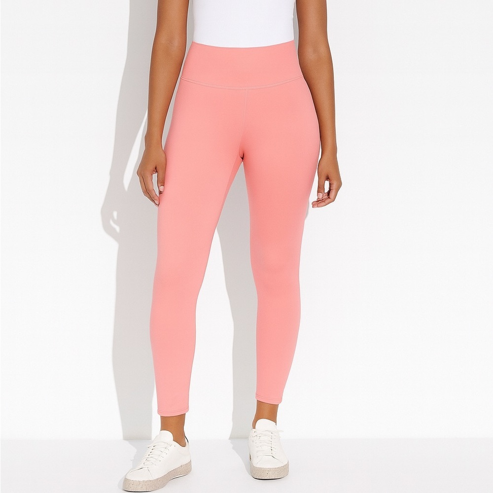 GapFit Studio Sky High Leggings XL ~25” Inseam Coral Pink